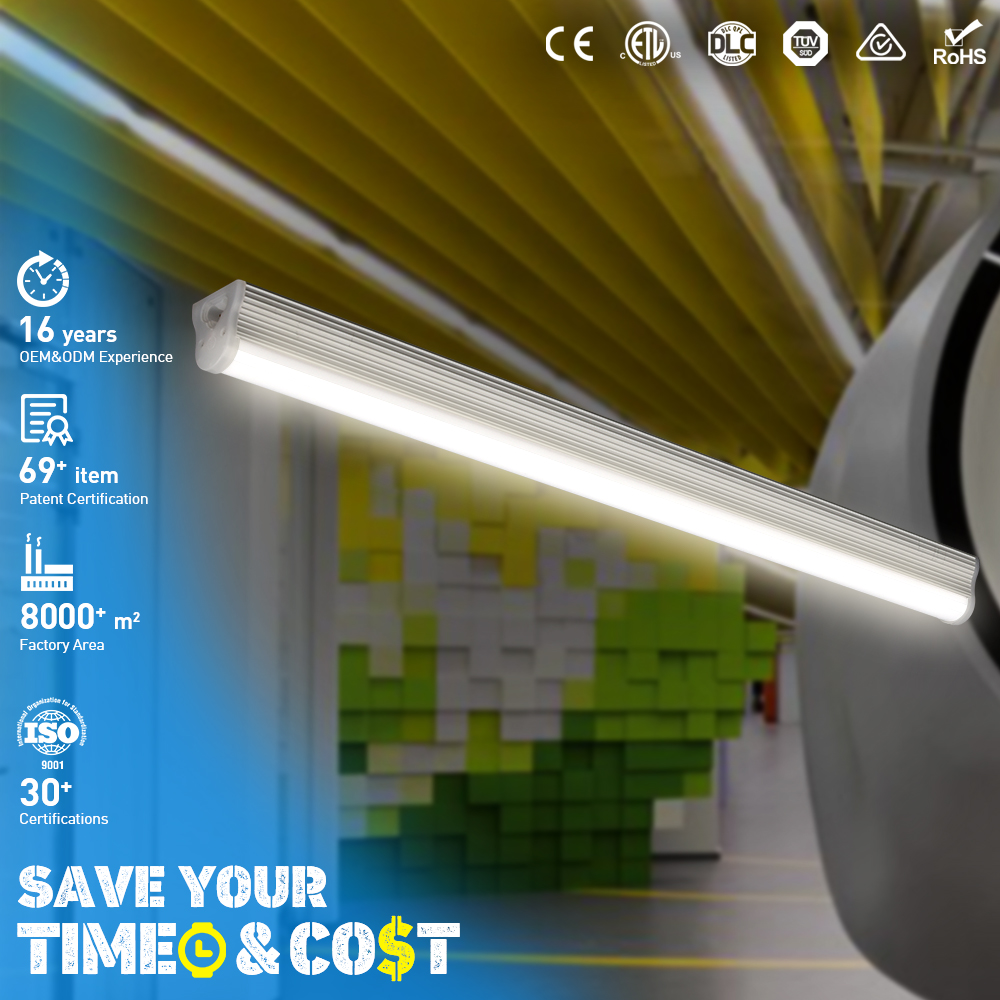 T8 LED Integrated Tube - Seamless Linkable - Efficient LED Shop Lights